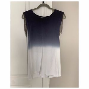 Mustard Seed Chain Fringed Muscle Tank